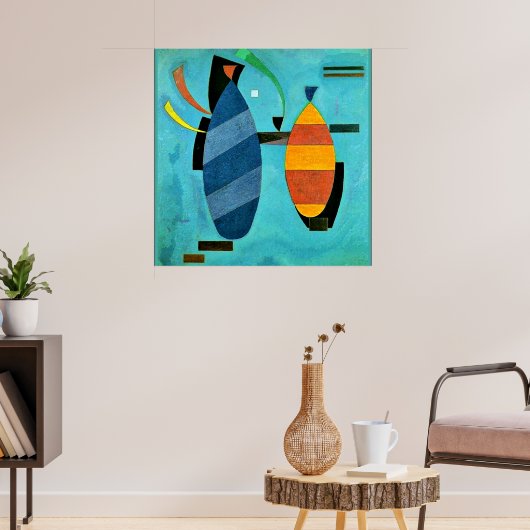 Beide gestreept door Kandinsky Poster (Woonkamer 3)