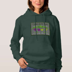 Beide golven rode witte wijn hoodie