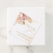 Beide kanten Boho Pampas Baby shower Dank u Bedankjes Labels (In situ)