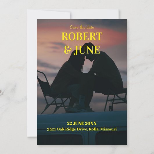 Beide kanten volledige foto save the date (Voorkant)