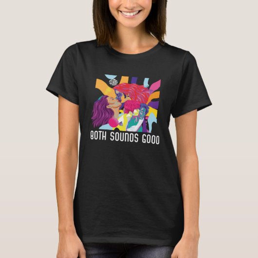 Beide Klinkt goed Bi Bisexual Rainbow Pride Bisexu T-shirt (Voorkant)