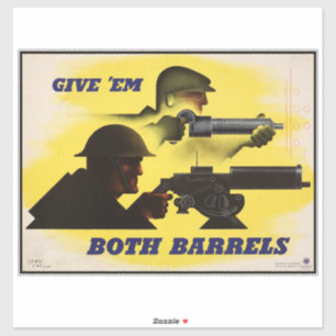 Beide lopen, Militair & Industrie, Oorlogsinspanni Sticker