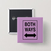 Beide manieren vierkante button 5,1 cm (Voorkant /achterkant)