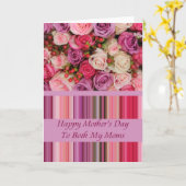 Beide Moms Moederdag roos Kaart (Gele Bloem)