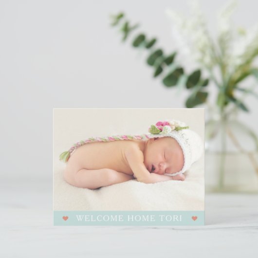 Beide partijen nu | Nieuwe Baby Aankondiging Kaart (Staand voorkant)