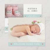 Beide partijen nu | Nieuwe Baby Aankondiging Kaart (Voorkant / Achterkant)