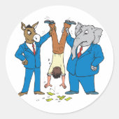 Beide partijen Suck Ronde Sticker (Voorkant)