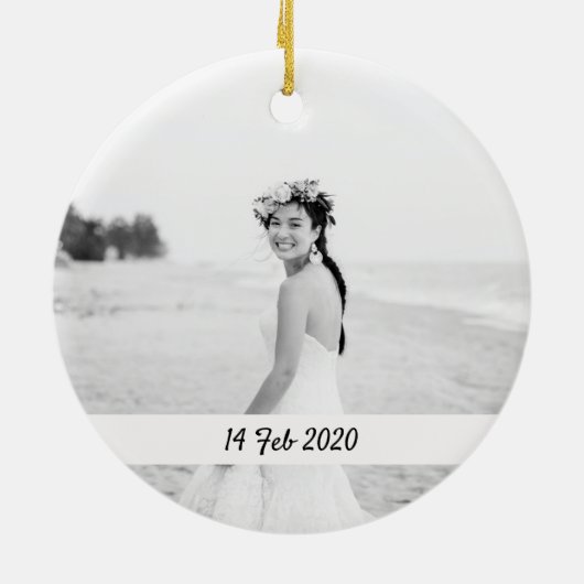 Beide Sides Wedding Photo Ornamenten Keepomwille G (Achterkant)