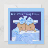 BEIDE TWINS BABY SHOWER AFRIKAANSE AMERIKAANSE INV KAART (Voorkant)