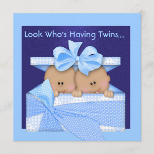 BEIDE TWINS BABY SHOWER AFRIKAANSE AMERIKAANSE INV KAART