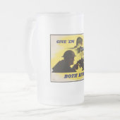 Beide vaten, leger & industrie, oorlogsinspanning matglas bierpul (Voorkant links)