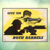 Beide vaten, leger & industrie, oorlogsinspanning raamsticker (Vel 3)