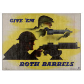 Beide vaten, leger & industrie, oorlogsinspanning snijplank (Voorkant)