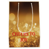 Beide zijden bedrukte kerstcadeau tas - Medium Medium Cadeauzakje (Achterkant)