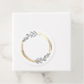 Beide zijden faux folie cirkel bedankjes labels (In situ)