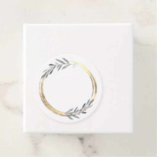 Beide zijden faux folie cirkel bedankjes labels (In situ)