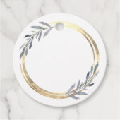 Beide zijden faux folie cirkel bedankjes labels (Voorkant)