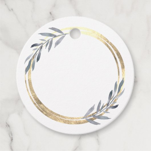 Beide zijden faux folie cirkel bedankjes labels (Voorkant)