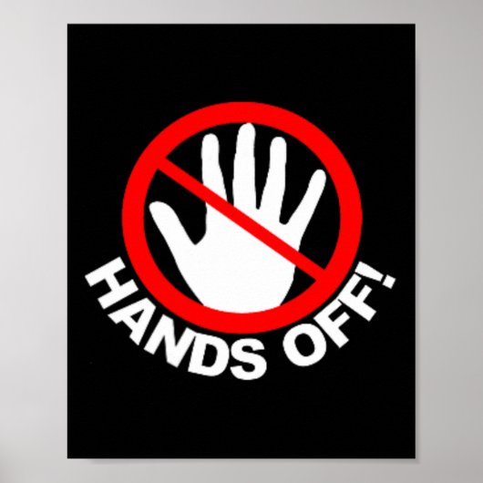(Beide zijden) Handen af van protest Grappige Vint Poster (Voorkant)