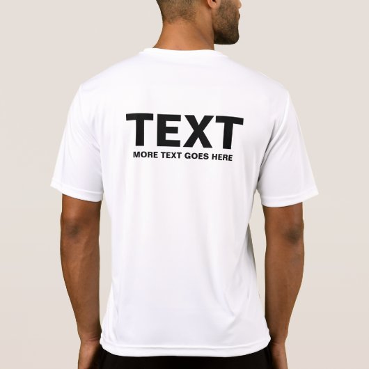 Beide zijden print Sport Tek Activewear Mannen Bes T-shirt (Achterkant)