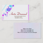 Beide zijden van Blauwe Bubbles aanpassen Visitekaartje (Voorkant / Achterkant)