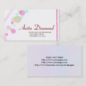 Beide zijden van Lavender en Blauwe Bubbles aanpas Visitekaartje (Voorkant / Achterkant)