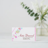 Beide zijden van Lavender en Blauwe Bubbles aanpas Visitekaartje (Staand voorkant)