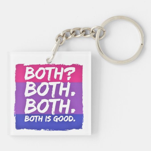 Beide zijn goede biseksuele trots sleutelhanger (Achterkant)