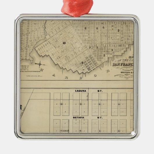 Beideman Tract, San Francisco Metalen Ornament (Voorkant)