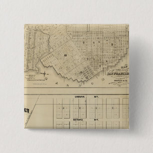 Beideman Tract, San Francisco Vierkante Button 5,1 Cm