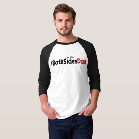 #BeideSidesDont - Basis 3/4 Sleeve Raglan T-Shirt (Voorkant volledig)