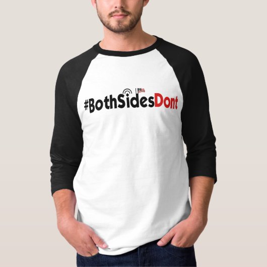 #BeideSidesDont - Basis 3/4 Sleeve Raglan T-Shirt (Voorkant)