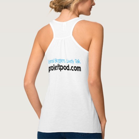 #BeideSidesDont - Bella+Canvas zwendel met racerba Tanktop (Achterkant)