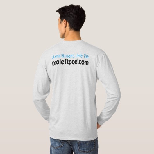 #BeideSidesDont - Mannen met lange basishoes T-shirt (Achterkant volledig)