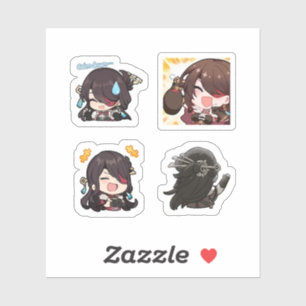 Beidou Genshin Impact 4 stickersheet Sticker