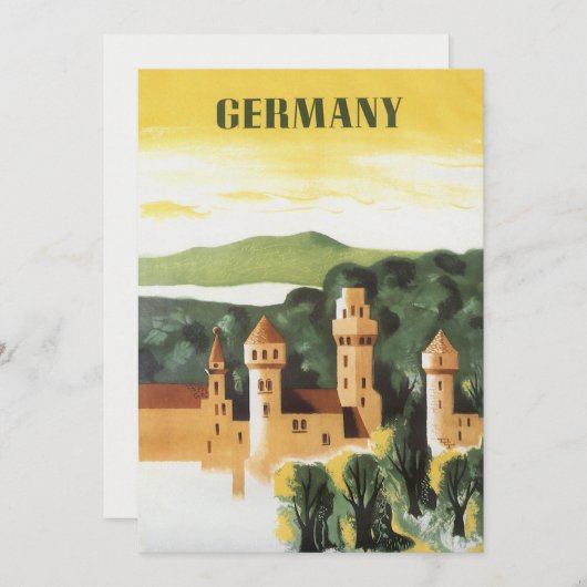 Beieren, Duitsland, Duits Kasteel Oude Reis Kunst (Voorkant / Achterkant)