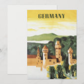 Beieren, Duitsland, Duits Kasteel Vintage Reis Kun (Voorkant / Achterkant)