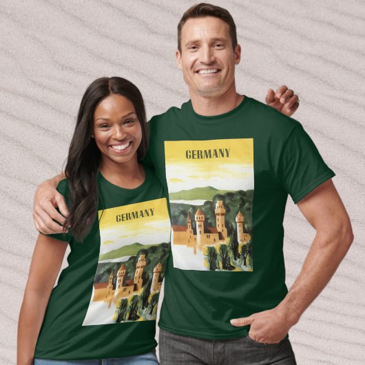 Beieren, Duitsland, Duitse Castle Vintage Travel A T-shirt