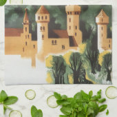 Beieren, Duitsland, Duitse Castle Vintage Travel A Theedoek (Gevouwen)