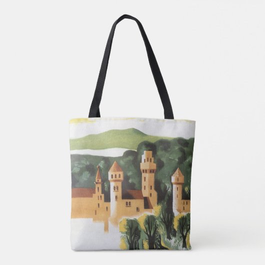 Beieren, Duitsland, Duitse Kasteel Oude Reis Kunst Tote Bag (Achterkant)
