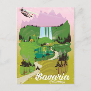 Beieren Duitsland landschap reisprint Briefkaart