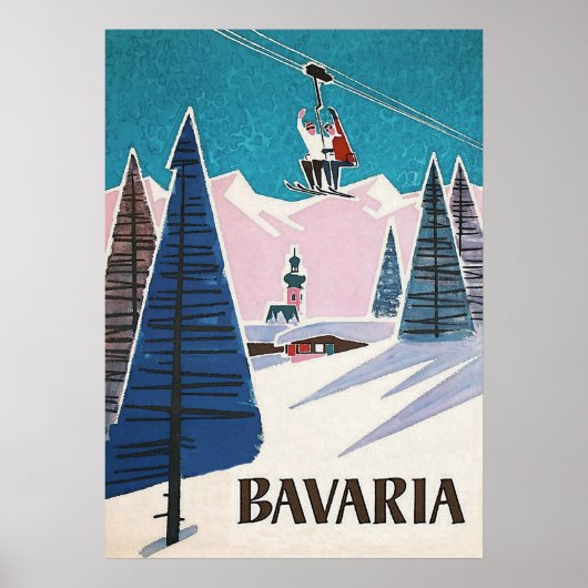 Beieren Duitsland,  Ski Poster (Voorkant)