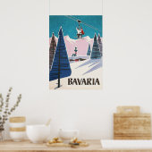 Beieren Duitsland,  Ski Poster (Keuken)
