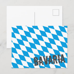 Beieren Germany Diamond Flag Design Feestdagenkaart