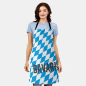 Beieren Germany Diamond Flag Design Schort (Gedragen)