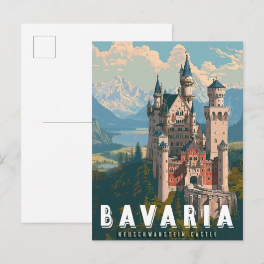 Beieren: Kasteel Neuschwanstein Briefkaart (Voorkant / Achterkant)