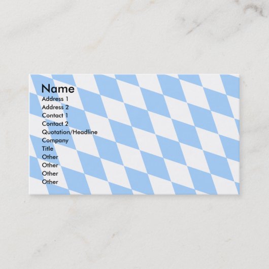 Beieren vlag Duitsland Visitekaartje (Voorkant)