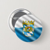 Beieren vlag ronde button 5,7 cm (Voorkant /achterkant)