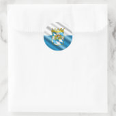 Beieren vlag ronde sticker (Tas)