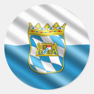 Beieren vlag ronde sticker